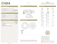 Украшение GIA  Серьги 1,50/1,52 ct. H/VS2 "Round diamonds"   