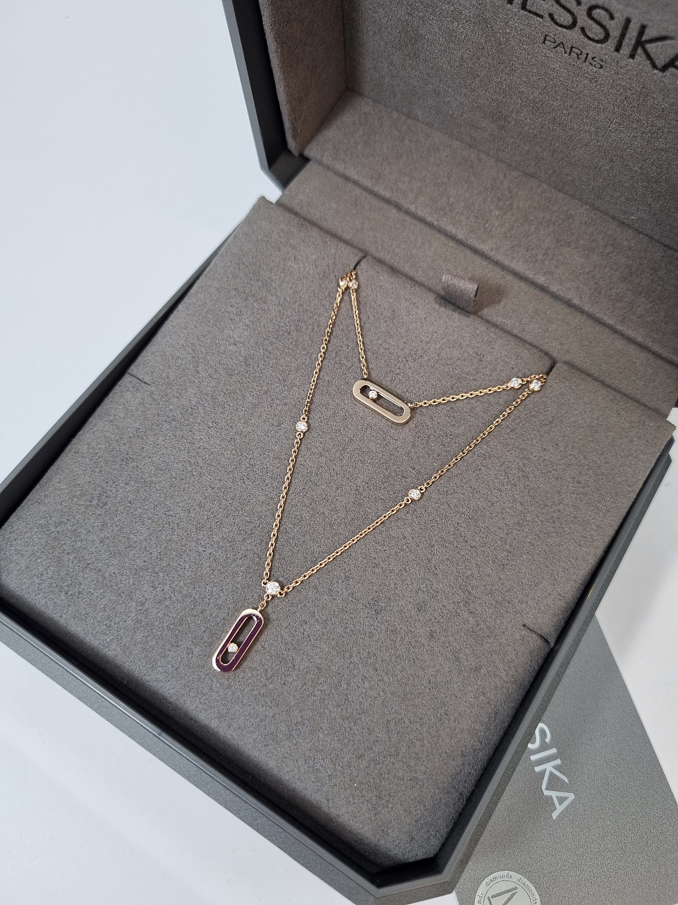 Украшение MESSIKA  Move Uno 2 Rows  Move Uno 2 rows diamond necklace 8852 