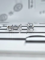 Украшение GIA  Серьги 1,00/1,00 ct. F/VS2 (3 Excellent) Round Diamonds   