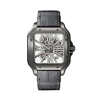 Часы Cartier  Santos De Cartier Skeleton Black ADLC Manufacture mechanical movement  WHSA0009