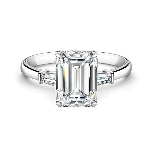 Украшение GIA  Кольцо с бриллиантом 5,20 ct. H/VVS2 "Emerald Сut"   