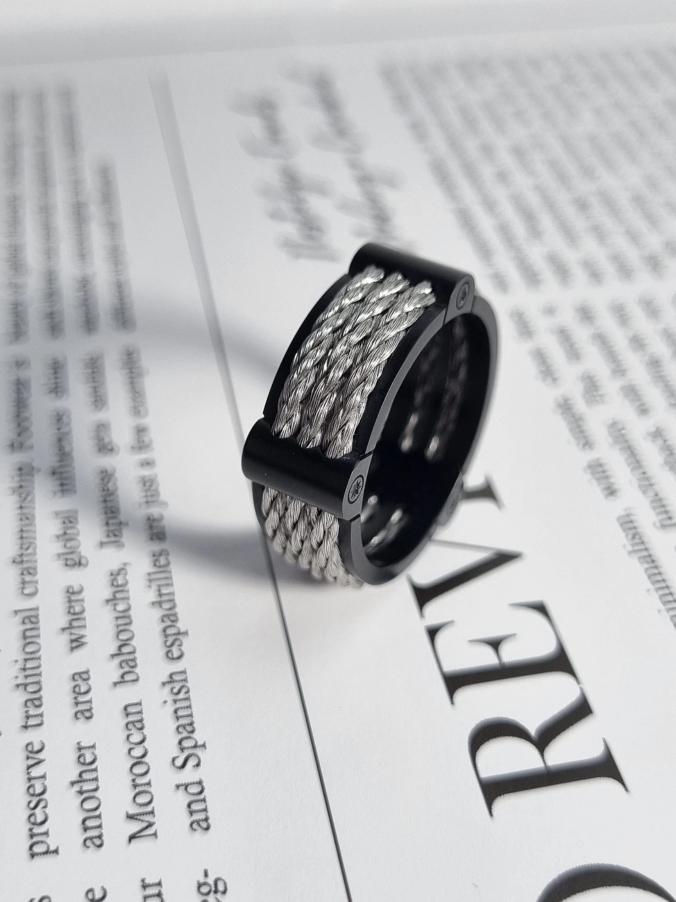 Украшение FRED  Force 10 Winch Large Model Ring In Titanium And Steel  4B0976 