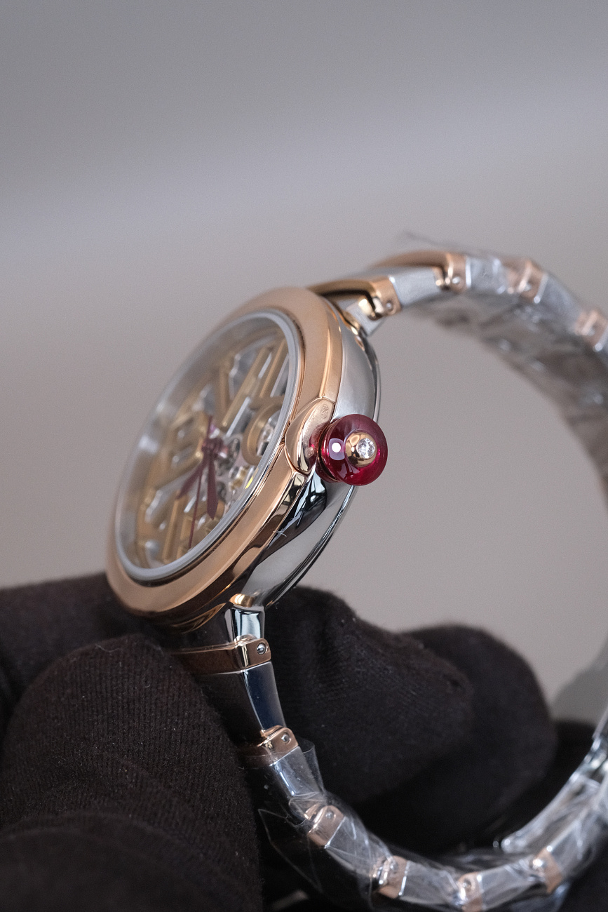 Часы Bvlgari  Lvcea Skeleton Steel And Rose Gold 33Mm  102878