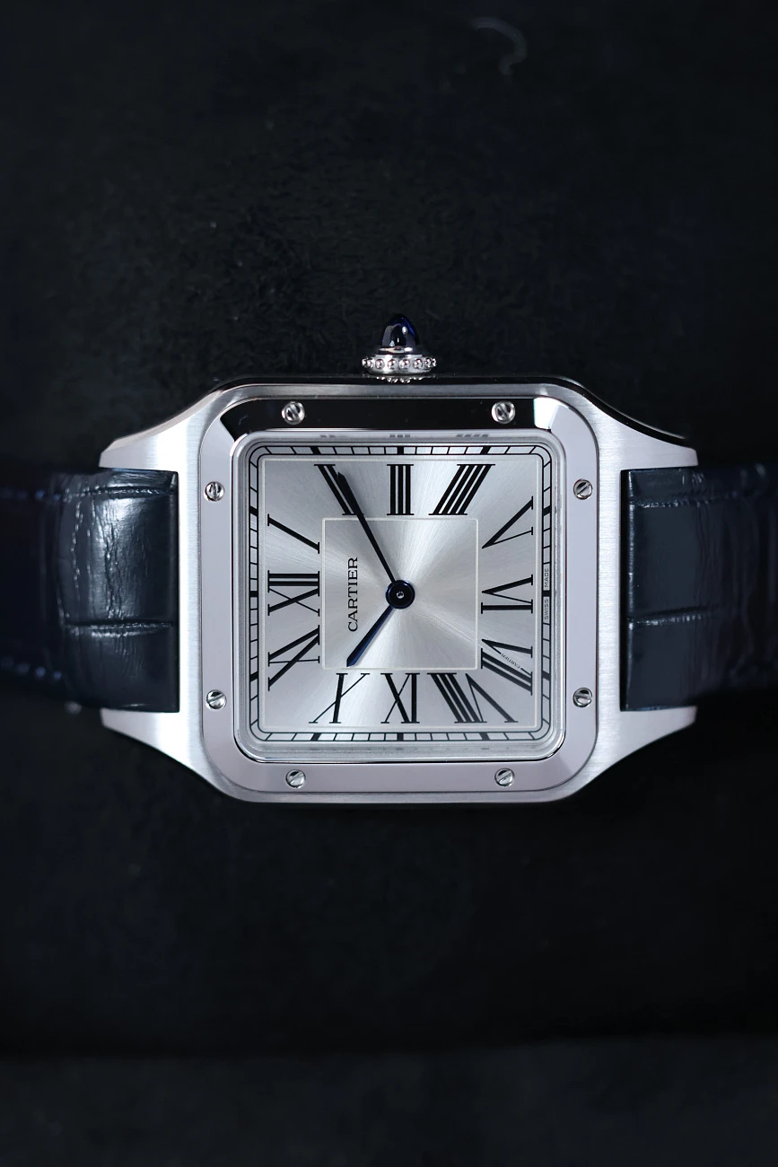 Часы Cartier  SANTOS-DUMONT STEEL QUARTZ Large model  WSSA0085