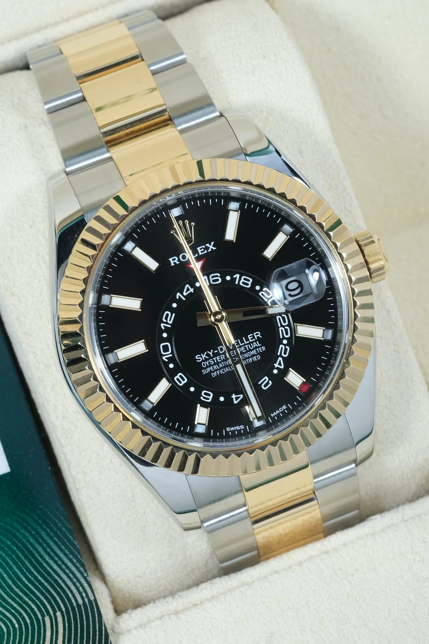 Часы Rolex  Sky-Dweller Steel &amp; Yellow Gold Black Dial  326933