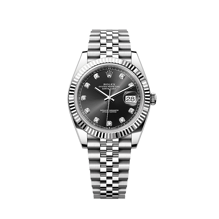 Часы Rolex  Datejust 41Mm Black Dial Diamonds  126334