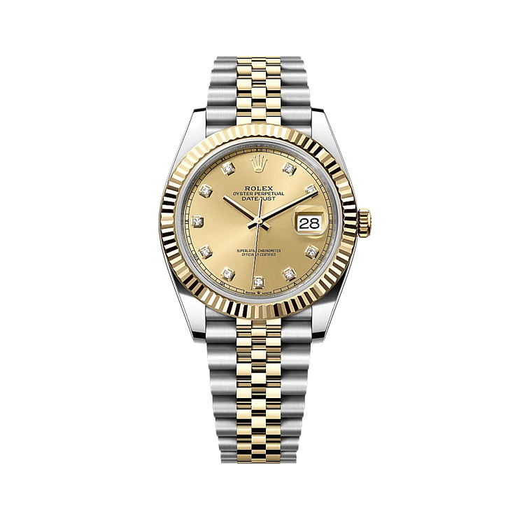 Часы Rolex  Datejust Ii 41 Mm Steel And Yellow Gold Diamond Index  126333