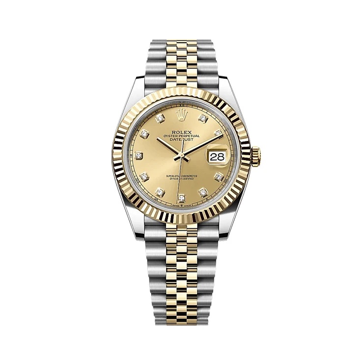 Часы Rolex  Datejust Ii 41 Mm Steel And Yellow Gold Diamond Index  126333