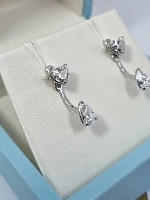 Украшение GIA  Серьги с бриллиантами 0,57/0,58 ct. X 0,50/0,51 ct.   