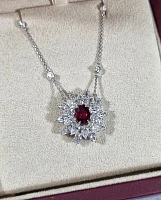 Украшение GIA  Колье С Рубином И Бриллиантами   