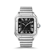 Часы Cartier  Santos De Cartier Large Model Black Dial  WSSA0096