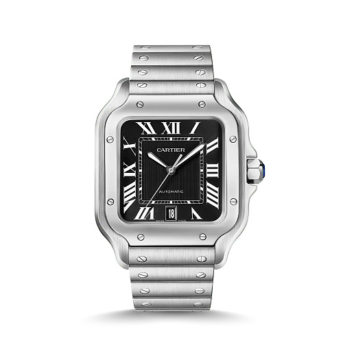 Часы Cartier  Santos De Cartier Large Model Black Dial  WSSA0096