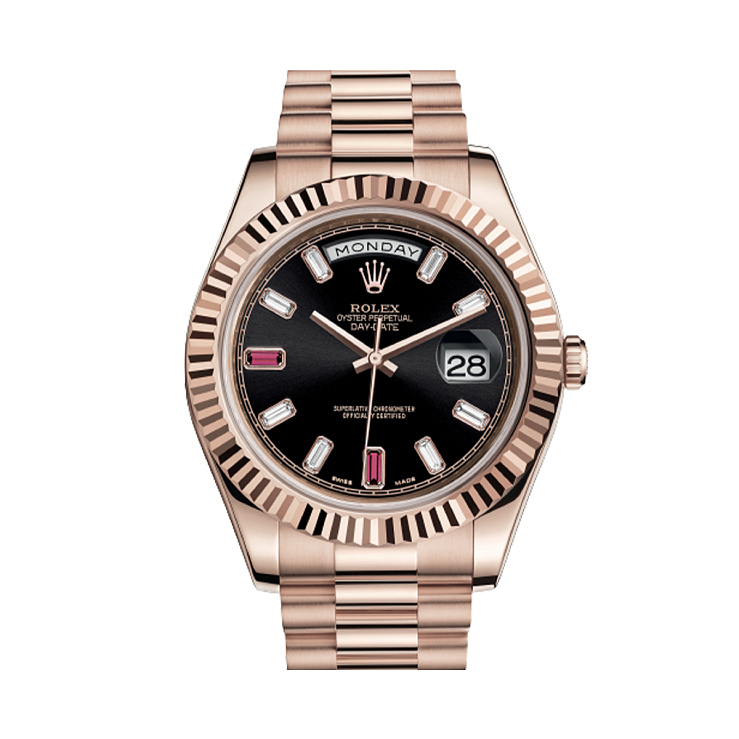 Часы Rolex  Day Date 41Mm Black Diamond Ruby Dial  218235
