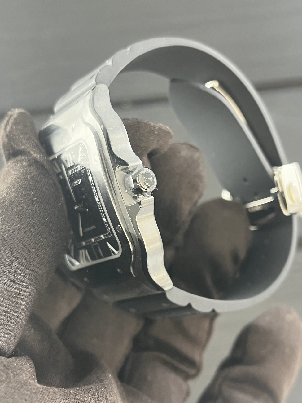 Часы Cartier  Santos De Cartier Black Pvd  WSSA0039