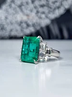 Украшение GRS GemResearch Swisslab  Кольцо с изумрудом 4,87 ct. Vivid Green (Colombia)   