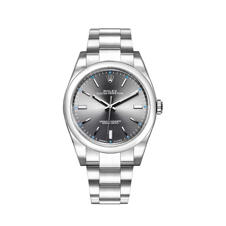 Часы Rolex  Oyster Perpetual 39 Mm Rhodium Dial   114300-0001