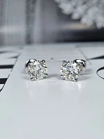 Украшение GIA  Серьги 1,50/1,50 ct. K/Internally Flawless (3 Excellent) Round Diamonds   