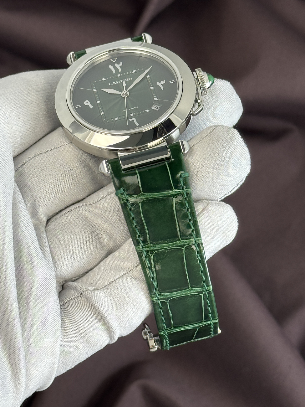 Часы Cartier  Pasha Automatic Green Dial Limited Edition 200 Pcs  WSPA0022