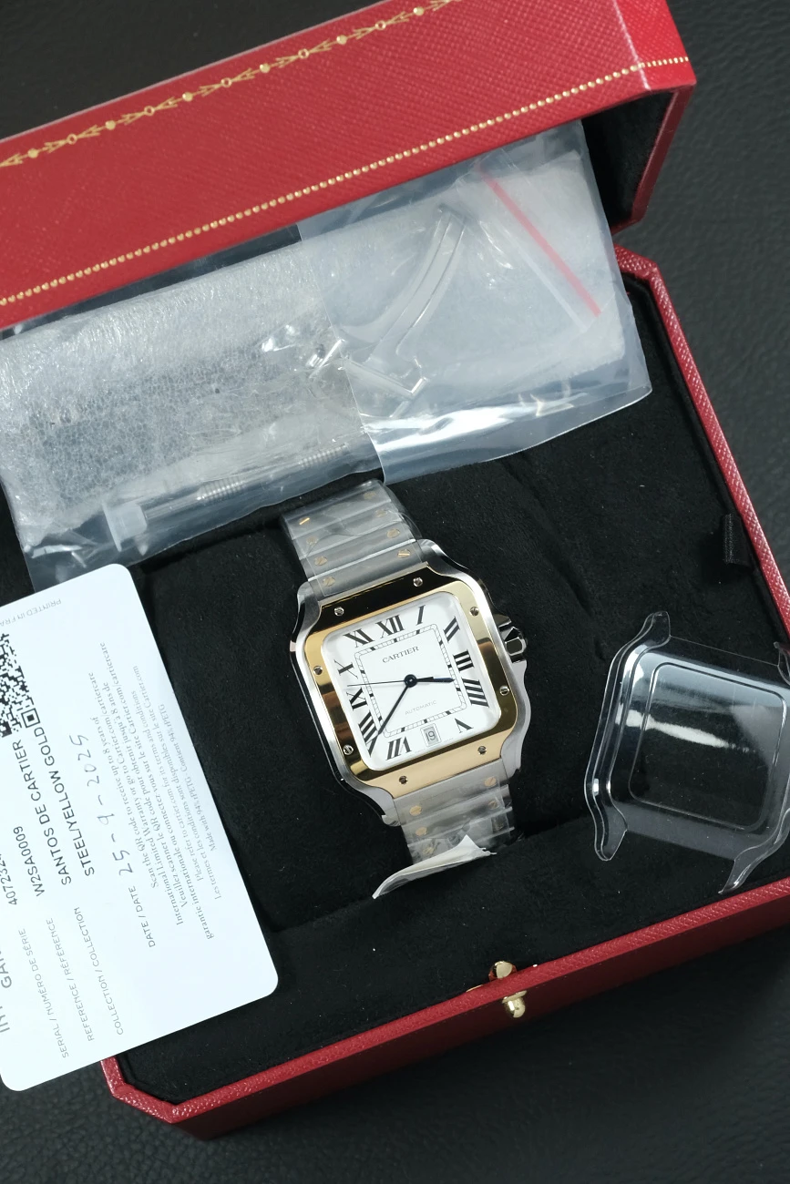 Часы Cartier  Santos De Cartier Steel Yellow Gold  W2SA0009