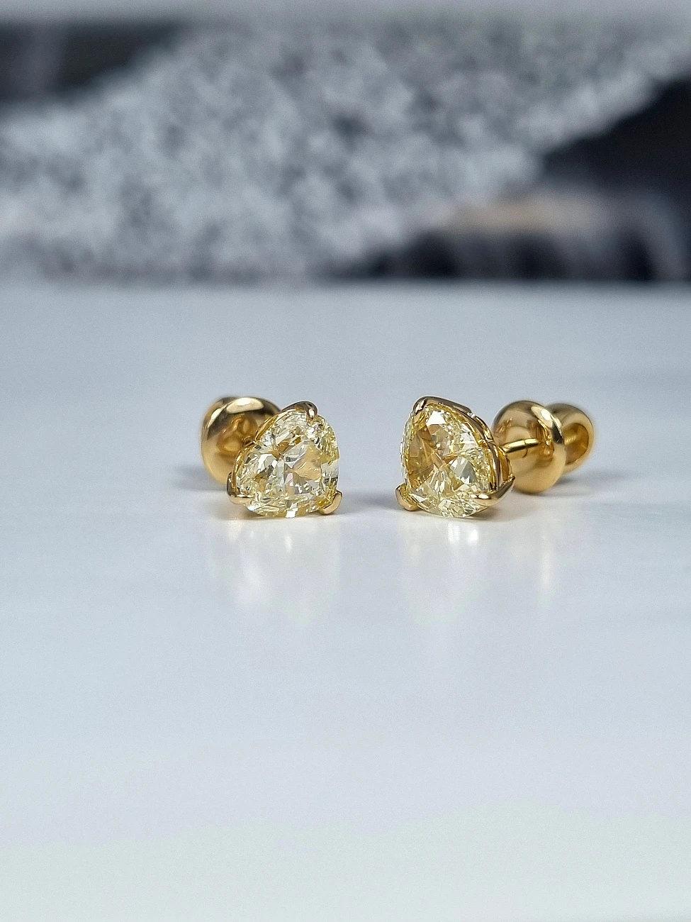 Украшение GIA  Серьги с бриллиантами 1,00/1,01 ct. (Heart Diamonds)   