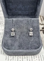 Украшение GIA  Серьги с бриллиантами 1,00/1,01 ct. I/VS1 (Asscher)   