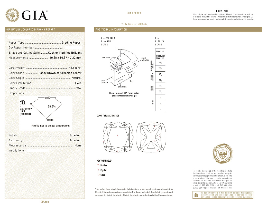 Украшение NO NAME  Кольцо С Бриллиантом 7,52 Ct. Fbgy/Vs2   