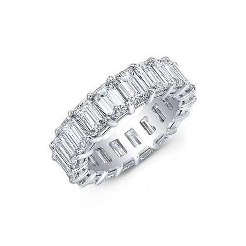 ETERNITY RING EMERALD CUT 8,55 CT. G-H/VS