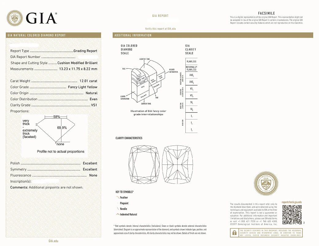 Украшение GIA  Кольцо С Бриллиантом 12,01 Ct. Fly/Vs1   