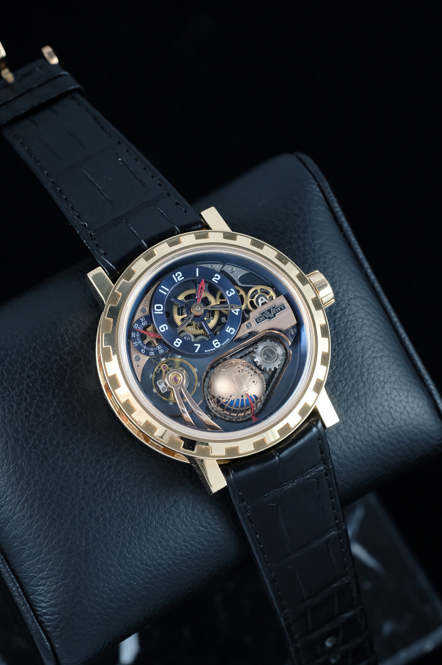 Часы DeWitt  Academia Hour Planet Gmt Black Tie Edition  AC.GMT.003.S2