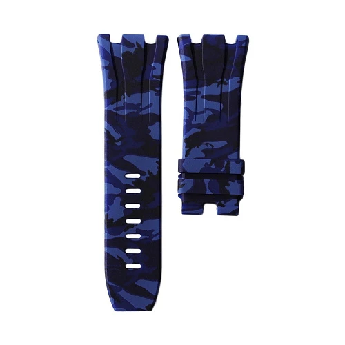 Часовой ремешок Audemars Piguet  Ремешок Для Часов Blue Camo Ap Royal Oak Offshore 44Mm Strap  