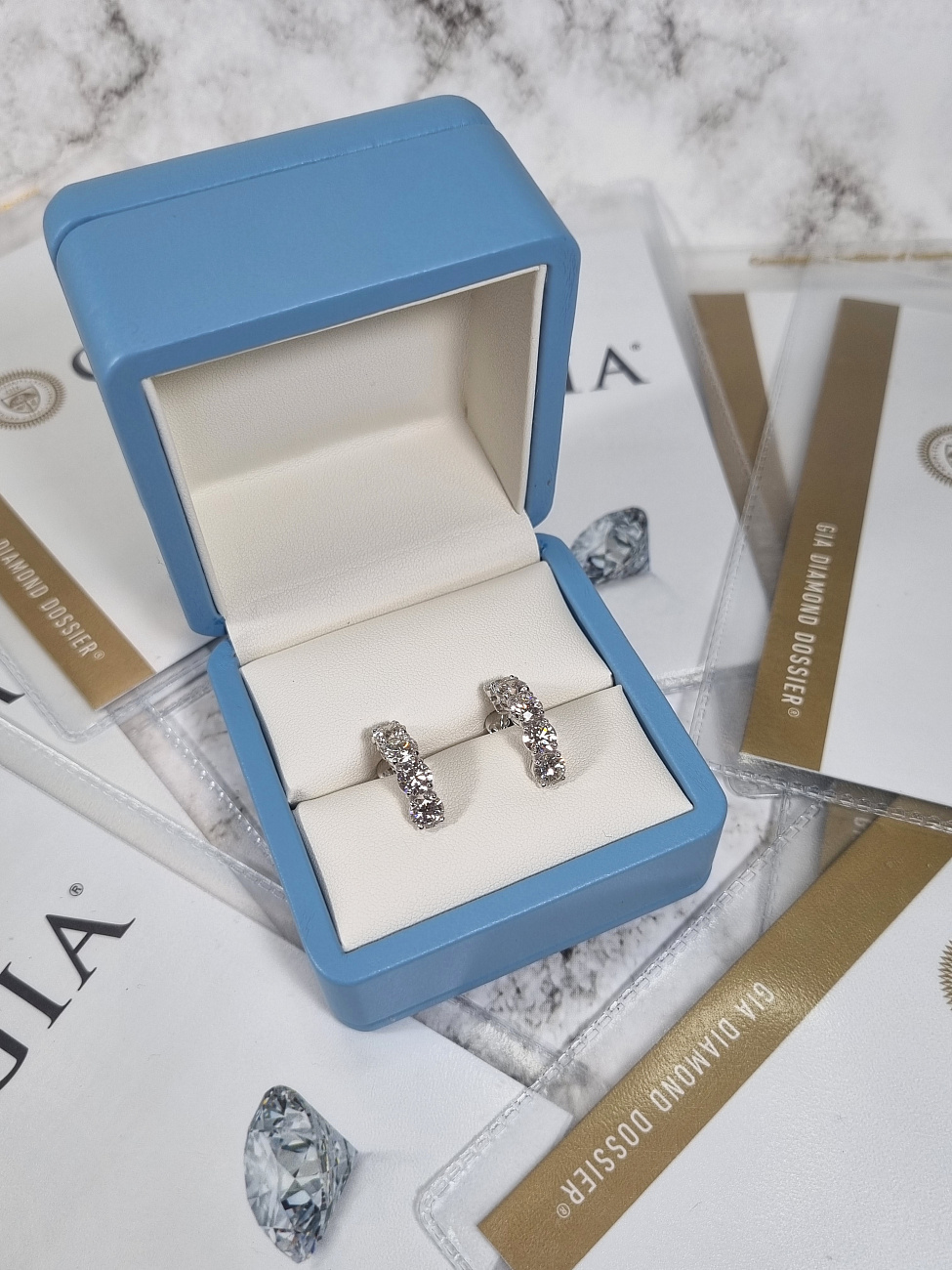 Украшение NO NAME  Серьги С Бриллиантами 5,00 Ct. I/Vs1   