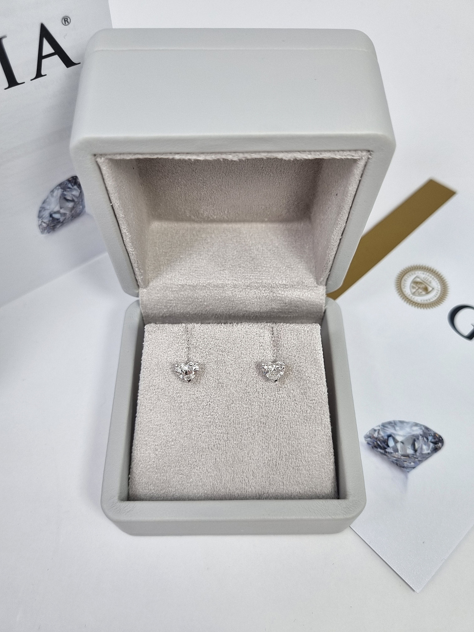 Украшение NO NAME  Серьги С Бриллиантами 0,71/0,70 Ct. F/Vs1   