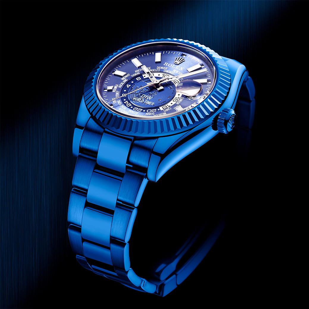Rolex World Timer Blue Dlc