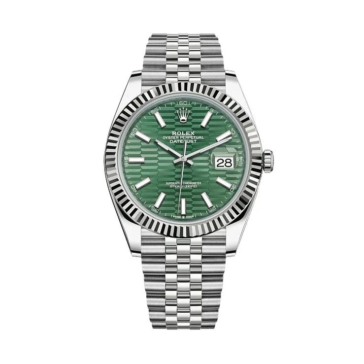 Часы Rolex  Datejust 41Mm Mint Green Fluted Motif  126334