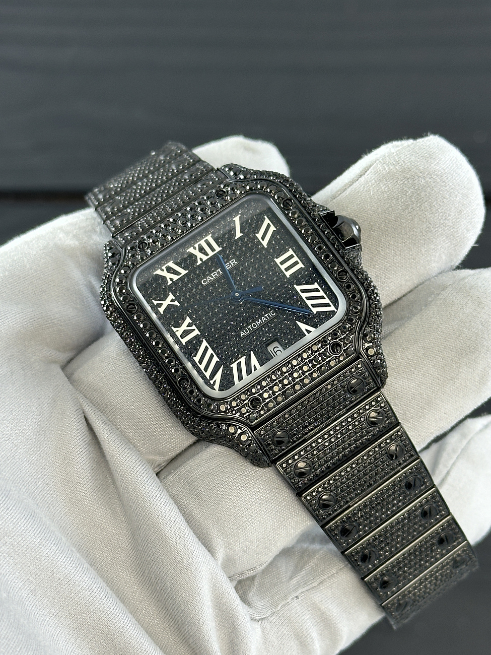 Часы Cartier  Santos De Cartier Custom Black Diamond  WSSA0029