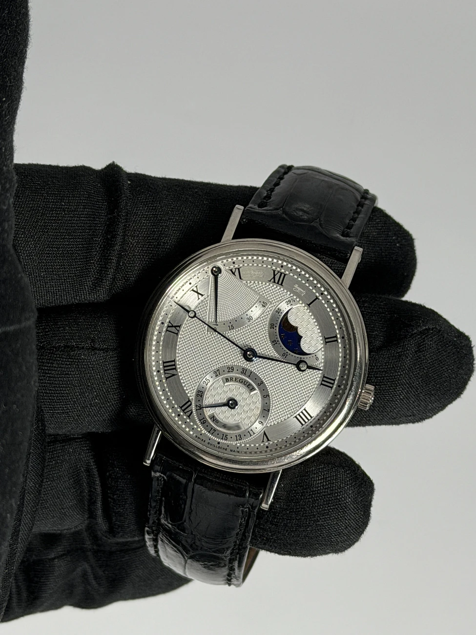 Часы Breguet  Classique Power Reserve White Gold 35.5 mm  3130BB/11/986