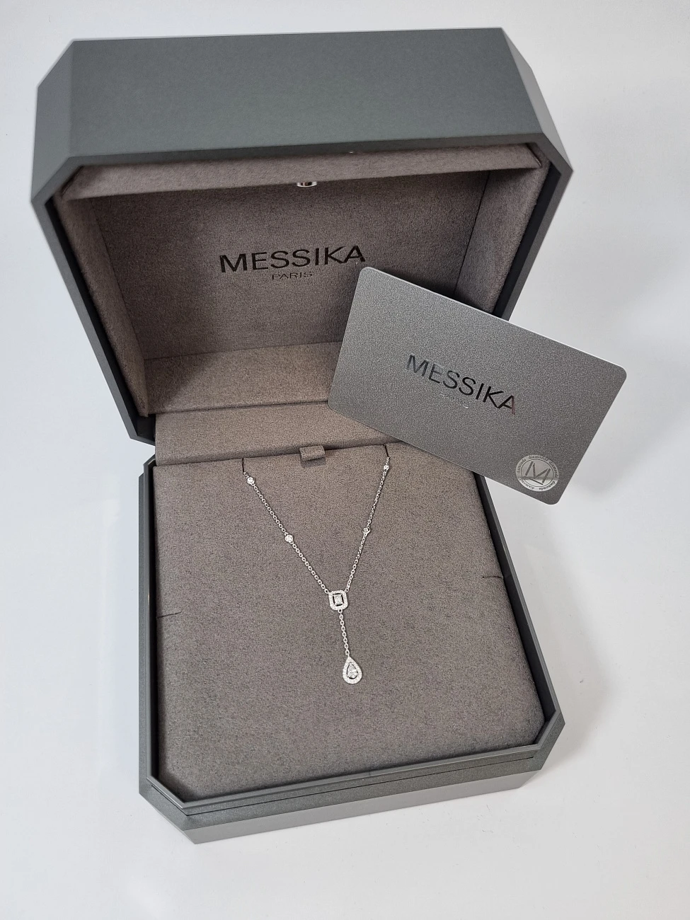 Украшение Messika  My Twin Tie 0.10Ct X2  My Twin 0,10ct tie diamond necklace 6693 