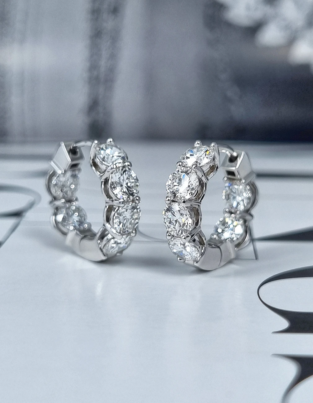 Украшение GIA  Серьги с бриллиантами 3,6 ct. E/VVS1 (3 excellent)   