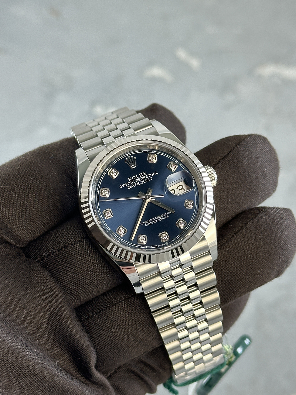 Часы Rolex  Datejust 36 Mm Blue Dial Diamond Index  126234