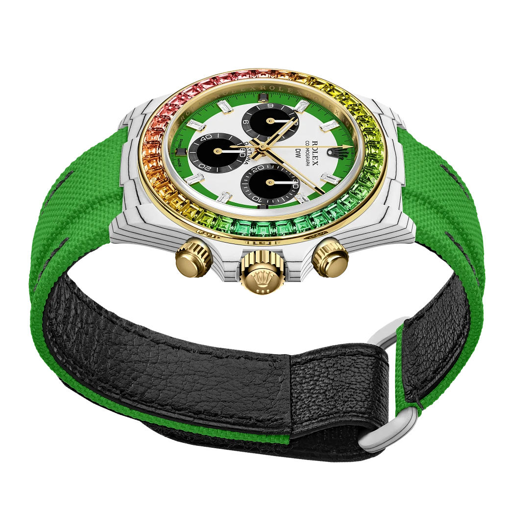 Заказать DiW  Rolex Daytona 40 Mm Rainbow Wild Green  