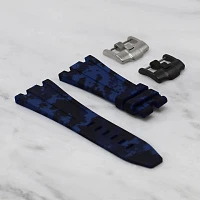 Часовой ремешок Audemars Piguet  Ремешок Для Часов Blue Digi Camo Ap Diver 42Mm Strap  