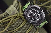 Часовой ремешок Audemars Piguet  Ремешок Для Часов Green Camo Ap Royal Oak Offshore 44Mm Strap  