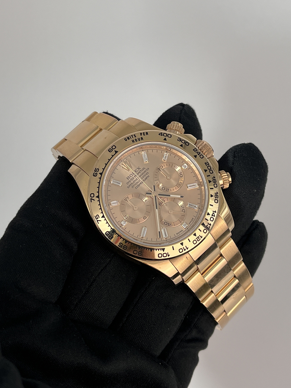 Часы Rolex  Oyster Perpetual Cosmograph Daytona Rose Gold Baguette  116505