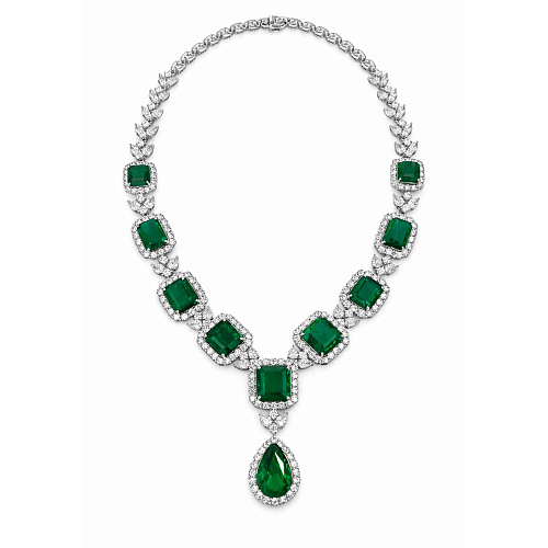 Украшение No Name  Колье с изумрудами 49,71 ct.   