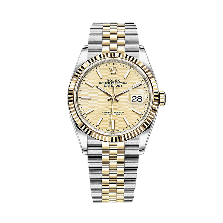 Часы Rolex  Datejust 36Mm Steel & Yellow Gold Fluted Motif  126233