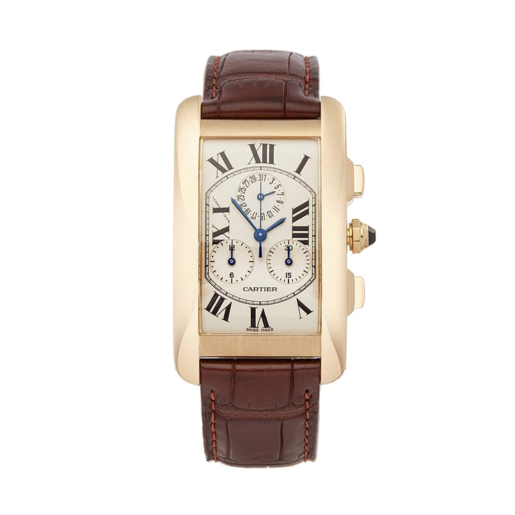Часы Cartier  Tank Américaine Chronograph 18K Yellow Gold  1730