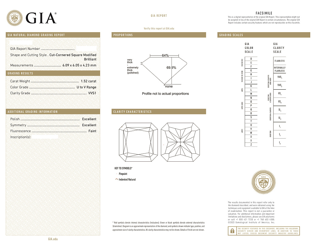 Украшение NO NAME  Серьги с бриллиантами 1,50/1,52 ct.    