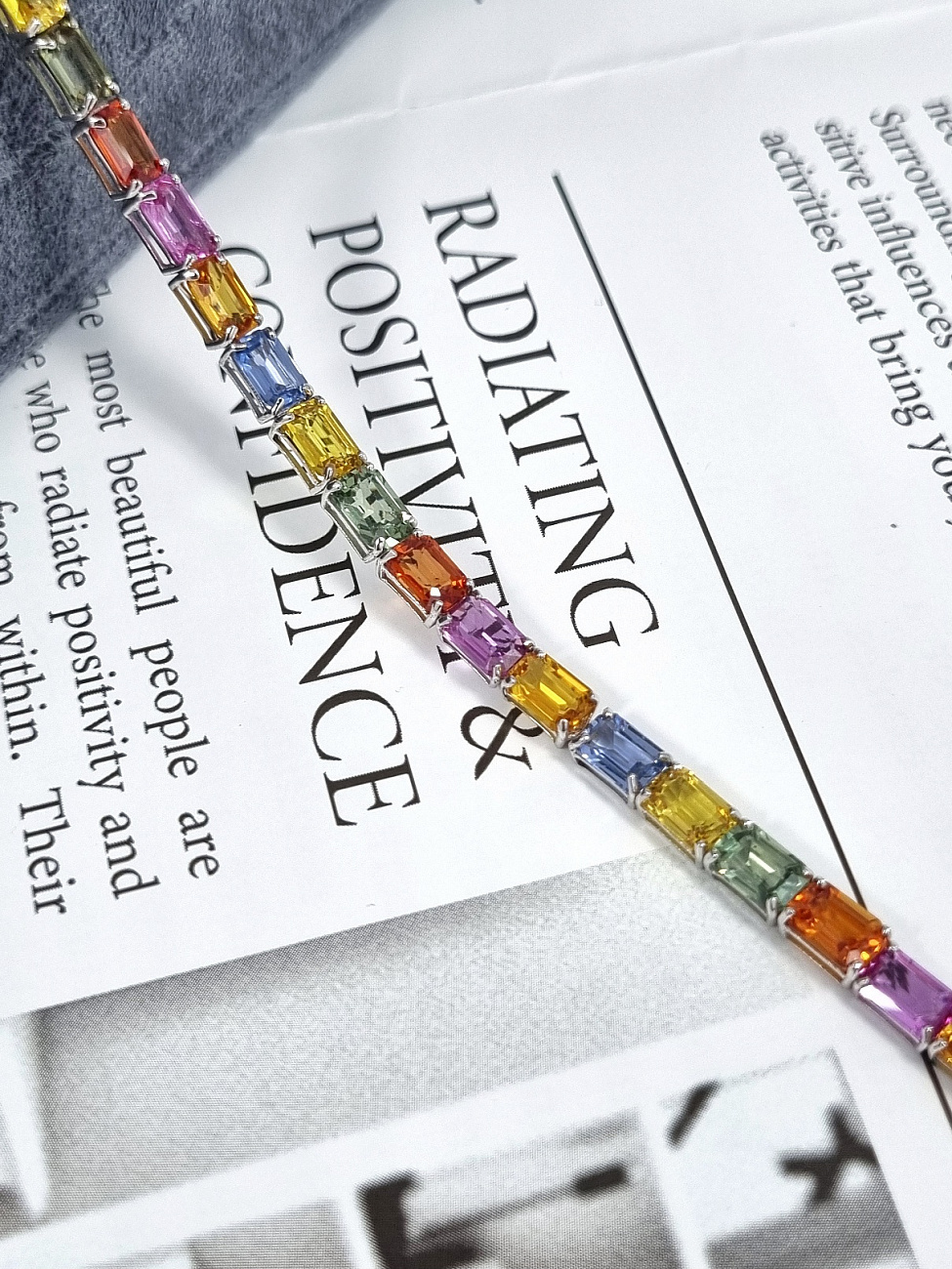 Украшение No Name  Браслет с сапфирами &quot;Rainbow&quot;   