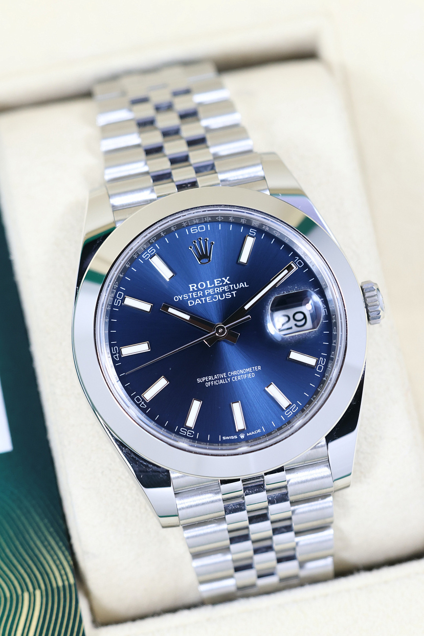 Часы Rolex  Oyster Perpetual Datejust 41 Mm Blue Sticks Jubilee  126300