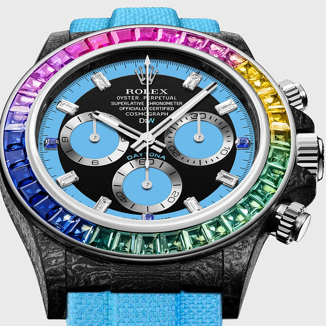 Заказать DiW  Rolex Daytona 40 Mm Rainbow Blue  